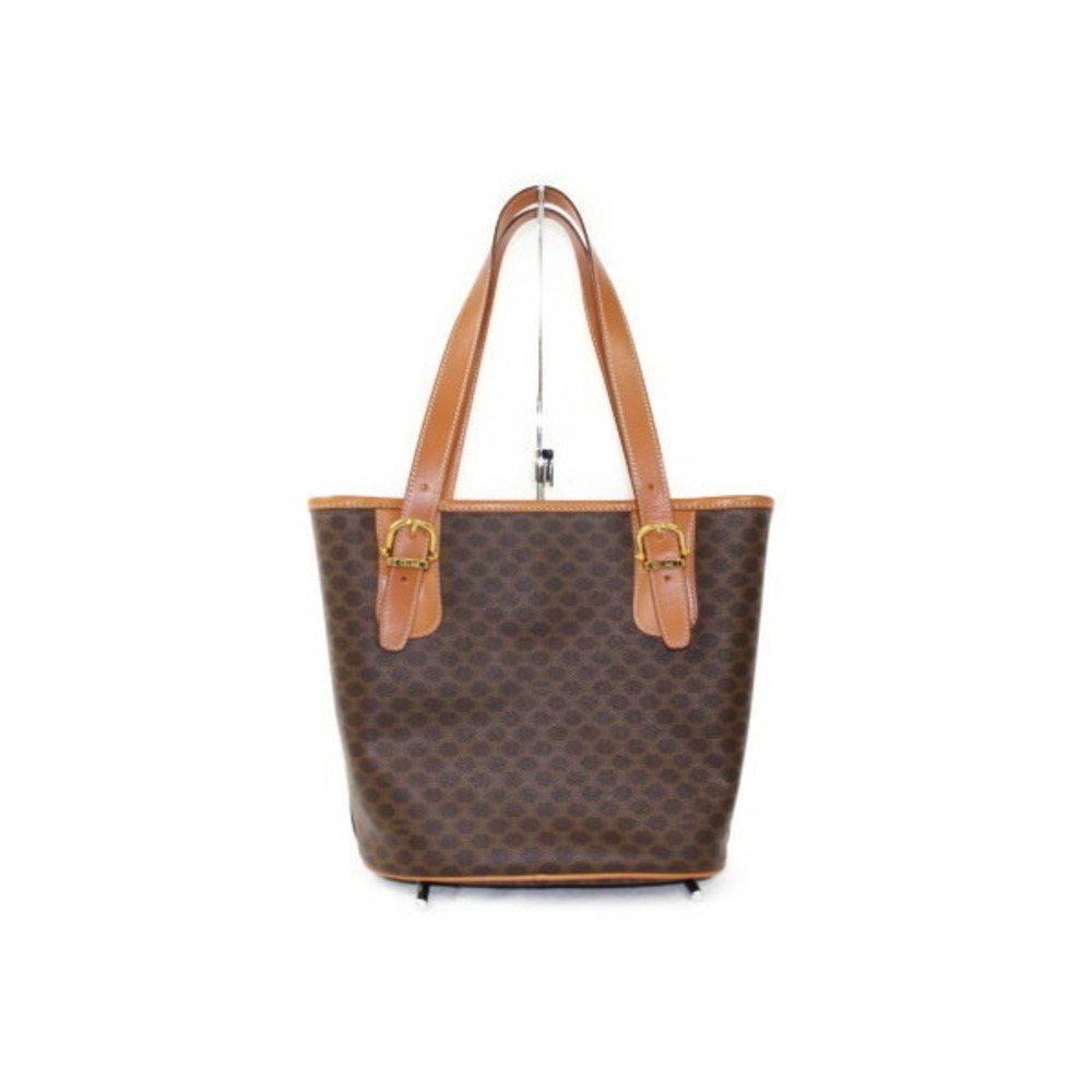 Celine Leather Brown Chloride Macadam Style Handbag Tote Bag Shoulder Vinyl